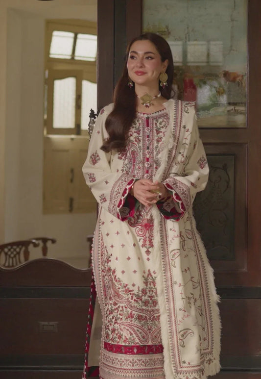 Marina-3PC Embroidered Shirt with Digital Printed Shawl-010
