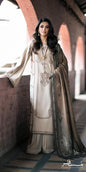3PC Marina Embroidered Shirt With Digital Printed Shawl