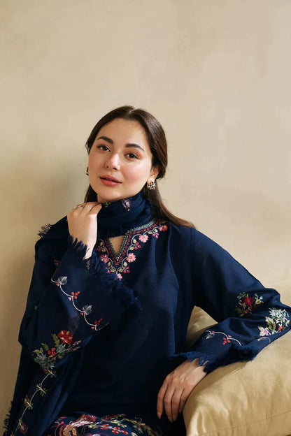 Marina 3PC Embroidered With Marina  Embroidered Dupatta