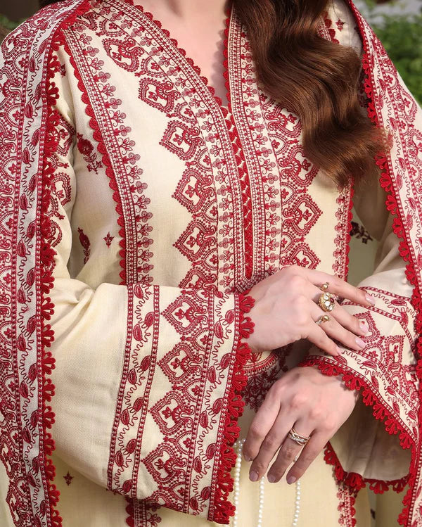 Marina-3PC Embroidered Shirt with Digital Printed Shawl New Skin