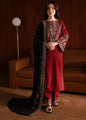 Winter Fabric-3PC Embroidered Shirt With Shawl Embroidered-Mahroon